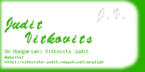 judit vitkovits business card